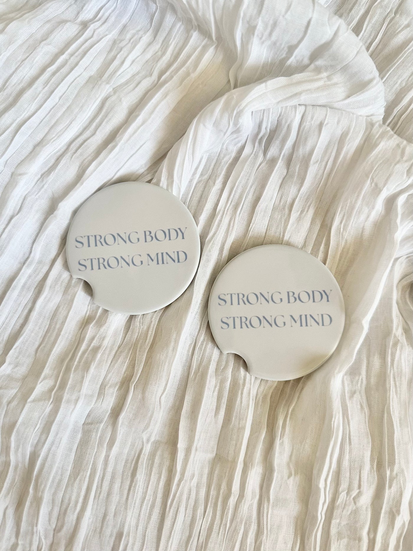Strong Body Strong Mind Car Coasters