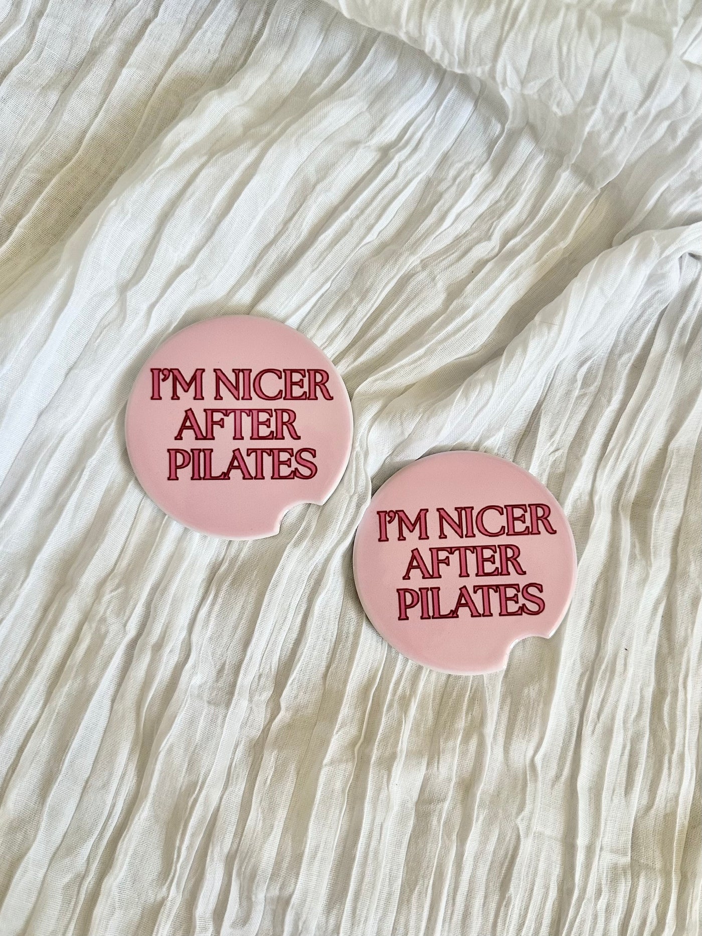 I’m Nicer After Pilates Car Coasters