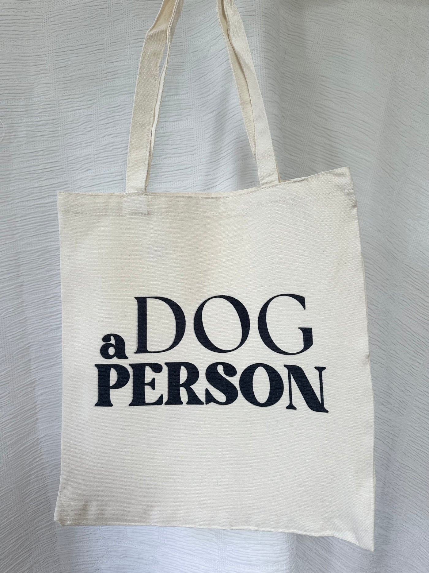 A dog person tote