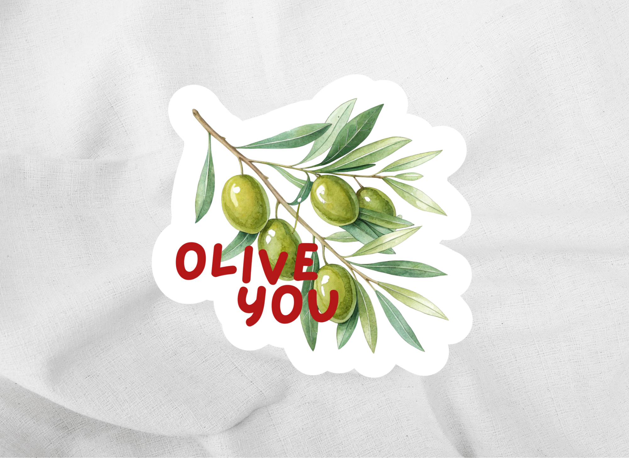 Olive you sticker